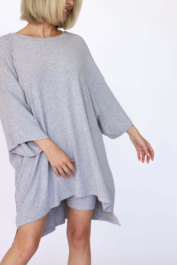Silsy™ - Oversized T-shirt en biker short set