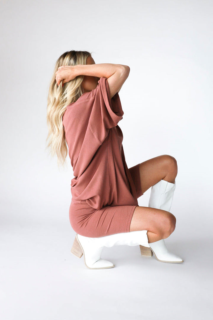 Silsy™ - Oversized T-shirt en biker short set