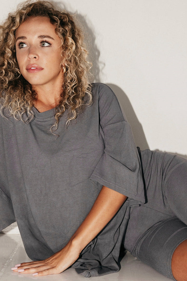 Silsy™ - Oversized T-shirt en biker short set