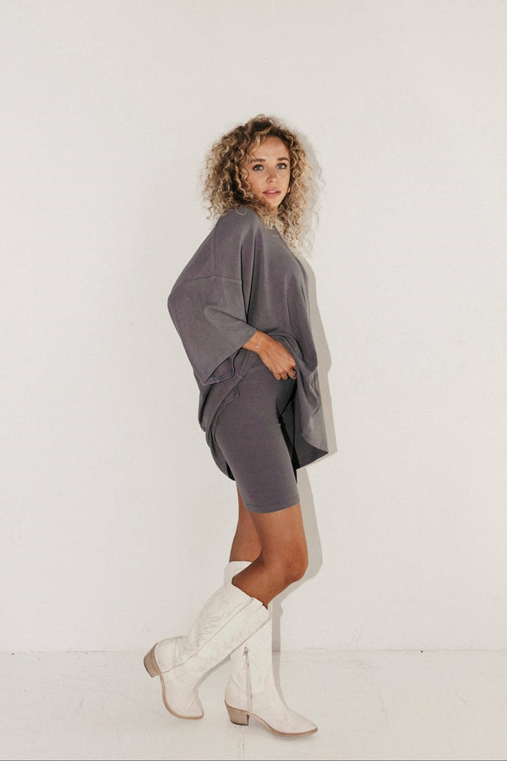 Silsy™ - Oversized T-shirt en biker short set