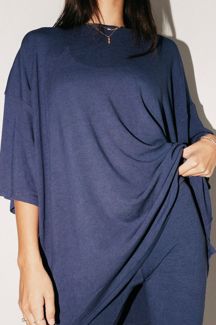 Silsy™ - Oversized T-shirt en biker short set