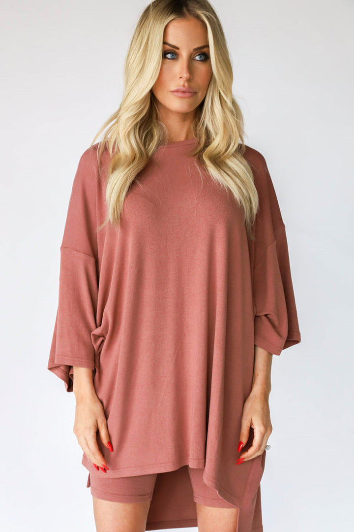 Silsy™ - Oversized T-shirt en biker short set