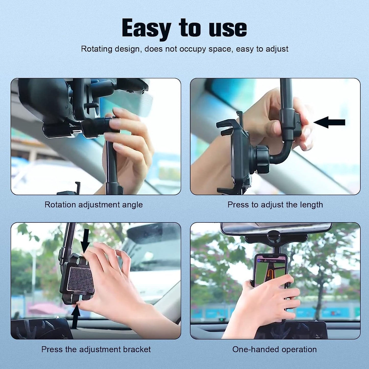 Spiegel-mount™|De perfecte telefoonhouder voor onderweg!
