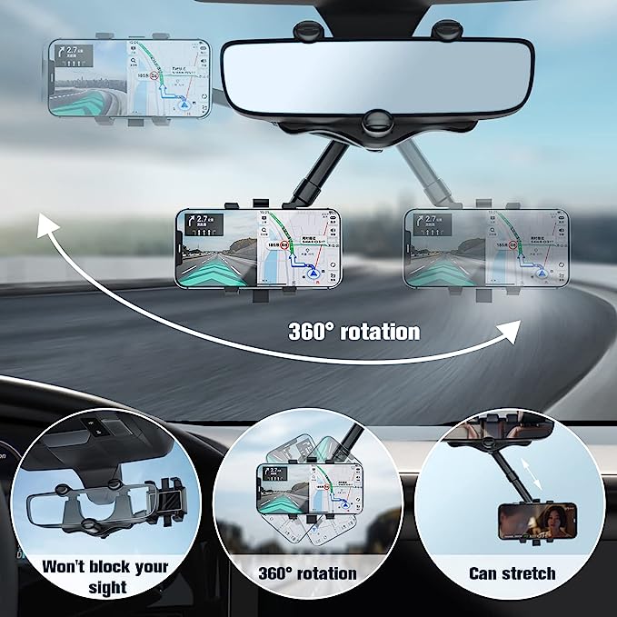 Spiegel-mount™|De perfecte telefoonhouder voor onderweg!