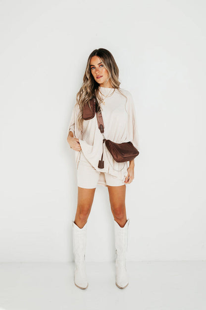 Silsy™ - Oversized T-shirt en biker short set