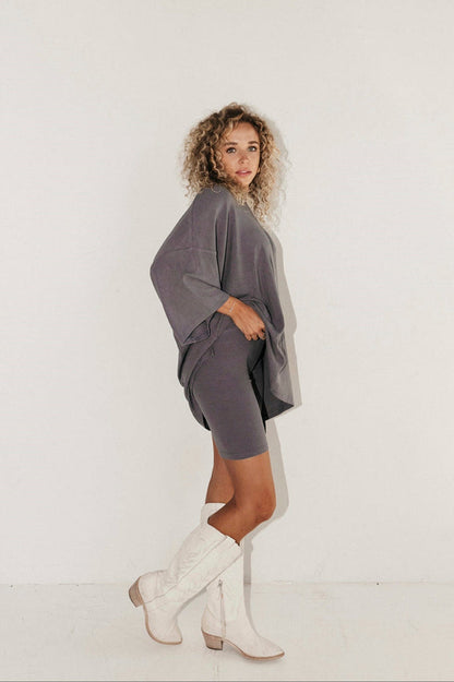 Silsy™ - Oversized T-shirt en biker short set