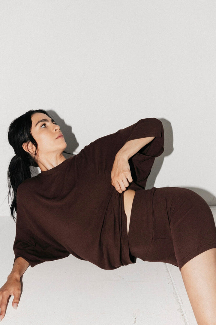Silsy™ - Oversized T-shirt en biker short set